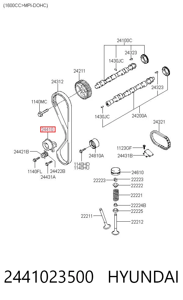 2441023500 Hyundai/Kia Ролик натягувач