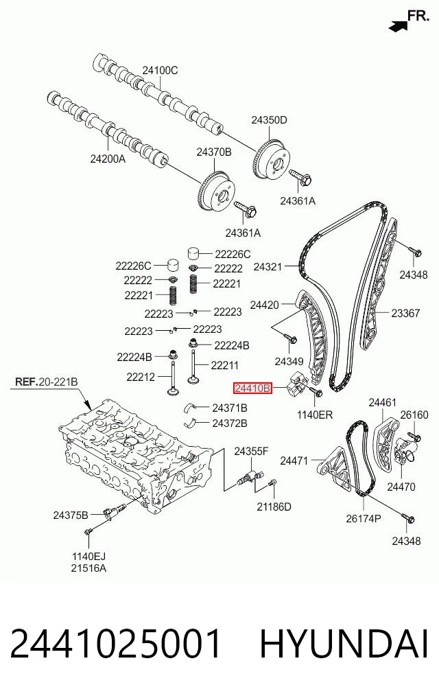 Купити 3H109002 AND Натягувач ланцюга ГРМ