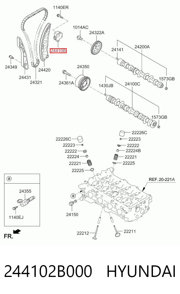Натягувач ланцюга ГРМ Fiat/Alfa/Lancia 2441025000 ціна, від 23.74 USD