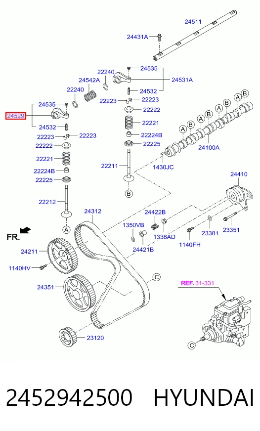 2452942880 Parts-Mall Коромисло клапана (рокер), випускний