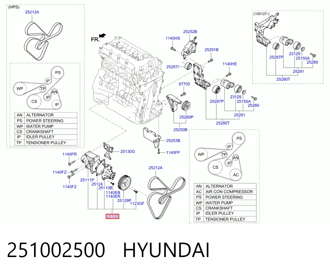 251002500 Hyundai/Kia Насос охолодження