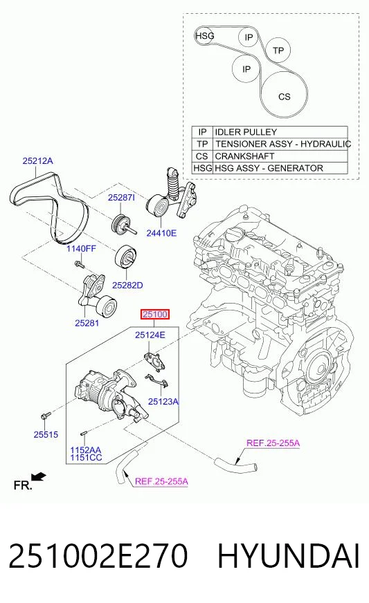 251002E270 Hyundai/Kia Насос охолодження