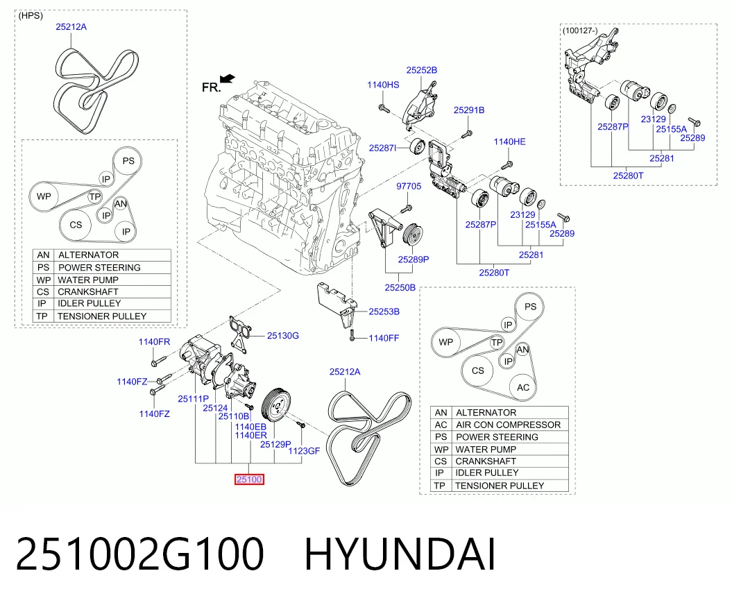 251002G100 Hyundai/Kia Насос охолодження