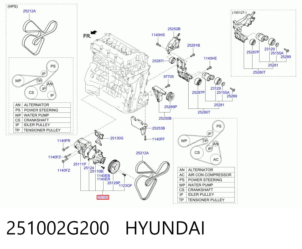 251002G200 Hyundai/Kia Насос охолодження