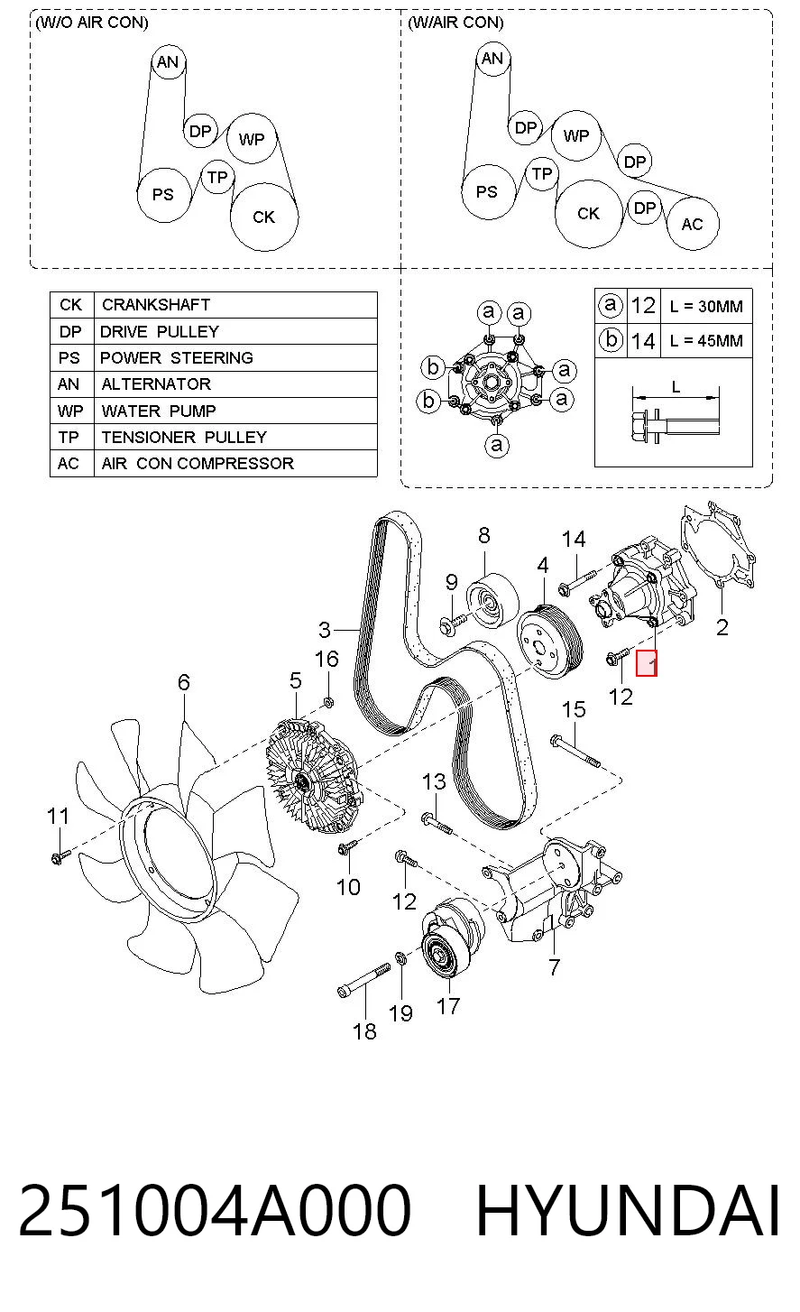 251004A000 Hyundai/Kia Насос охолодження
