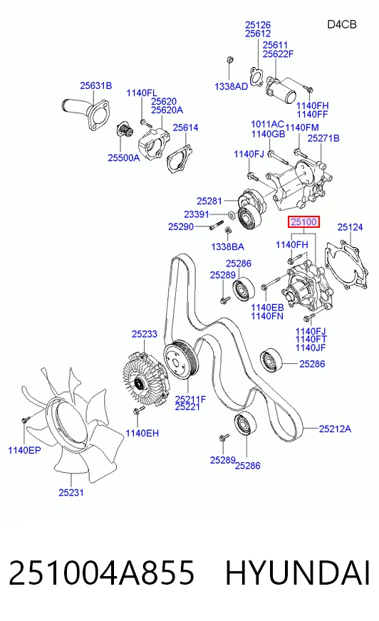 251004A855 Hyundai/Kia Насос охолодження