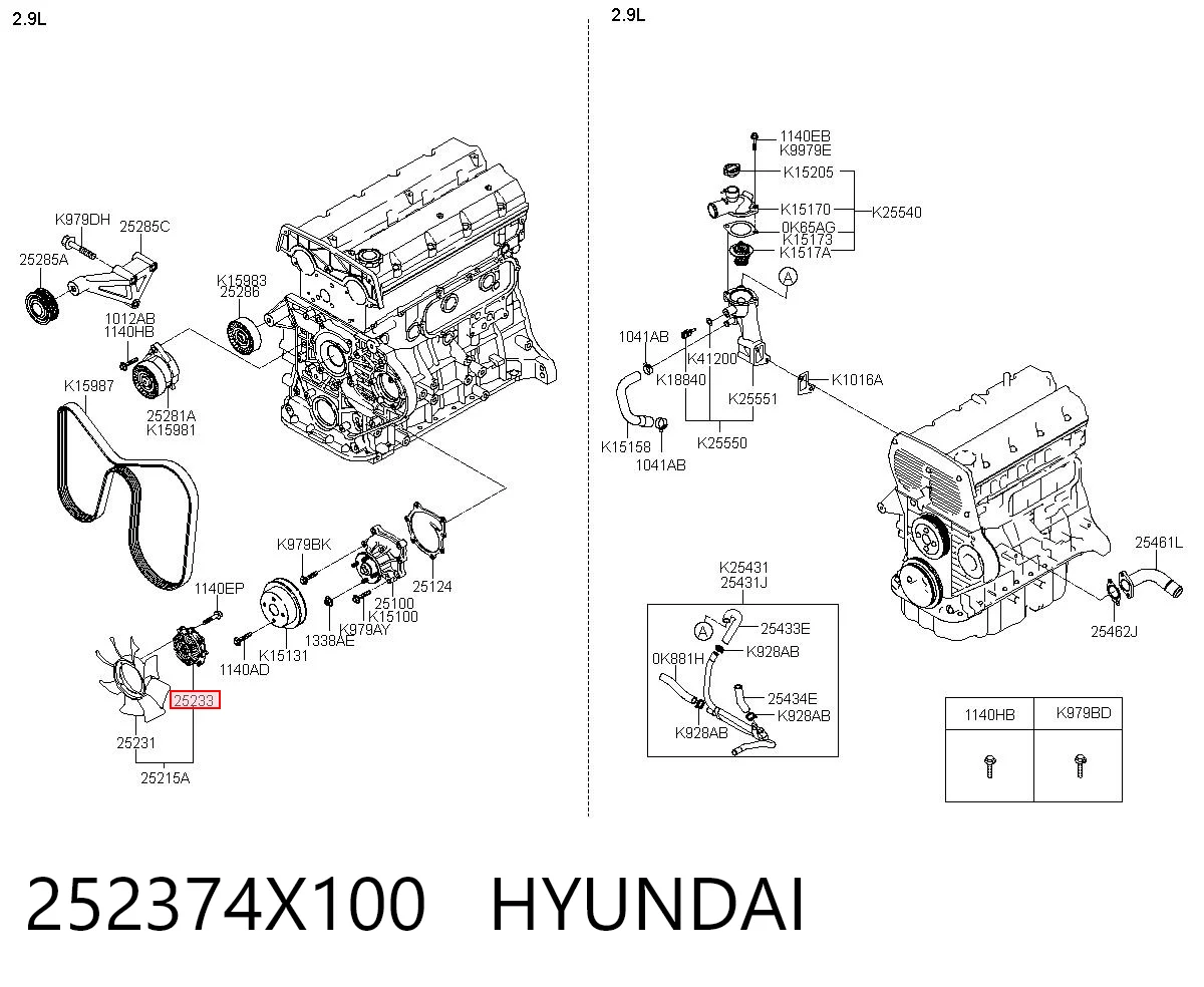 252374X100 Hyundai/Kia Гідромуфта приводу вентилятора