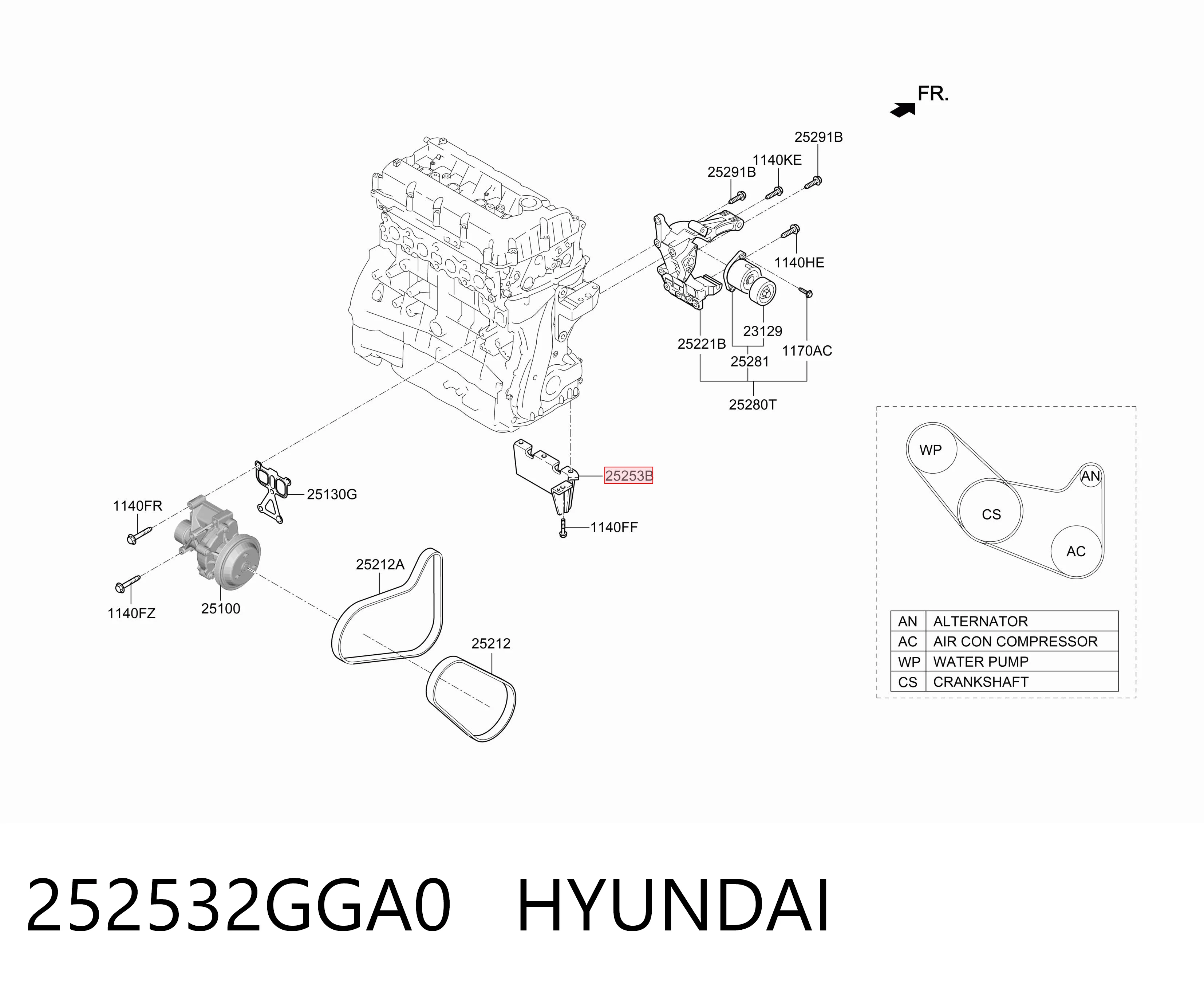 252532GGA0 Hyundai/Kia 