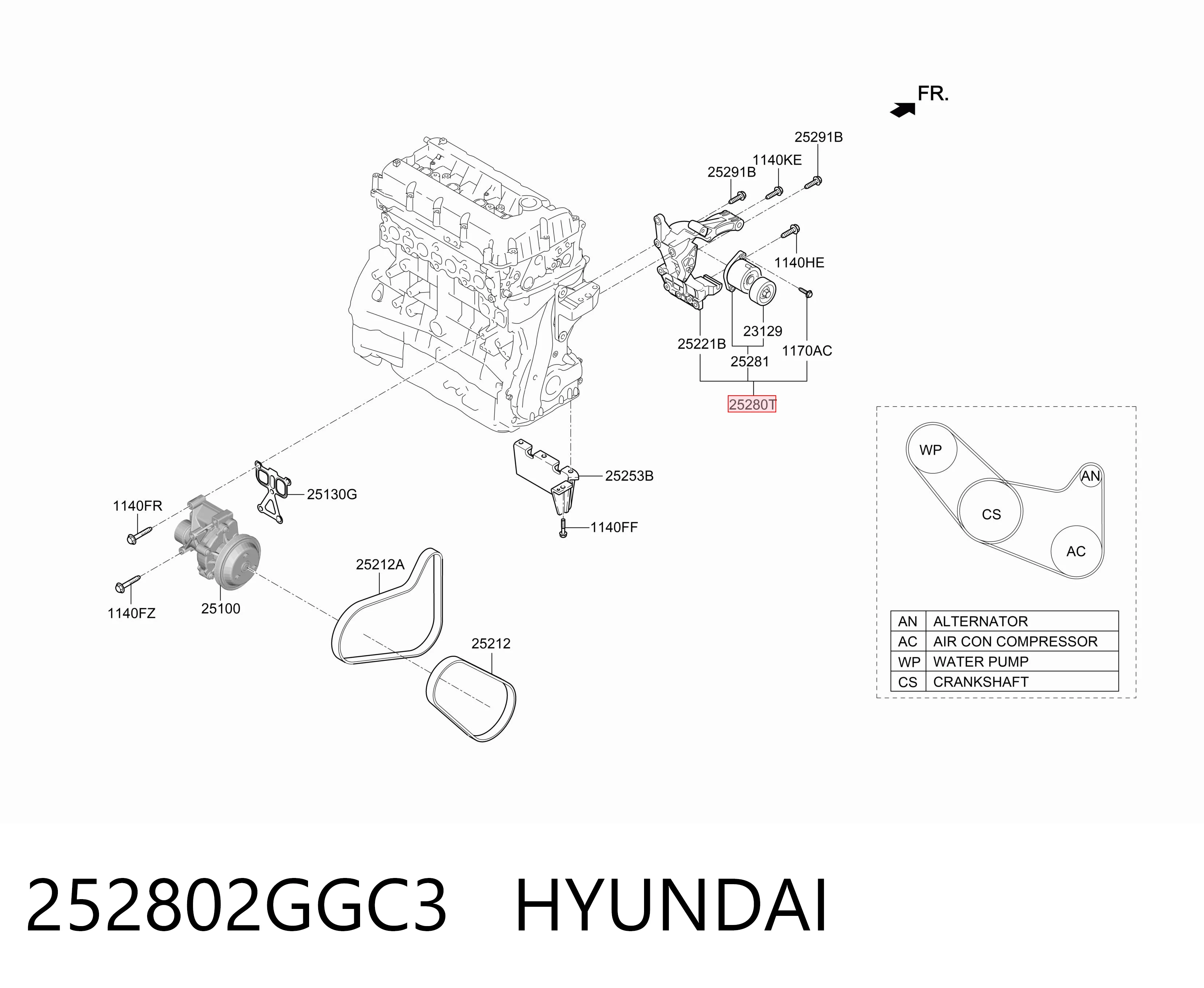 252802GGC3 Hyundai/Kia 