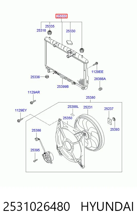 Радіатор основний Polcar 4050087 ціна, від 82.47 USD