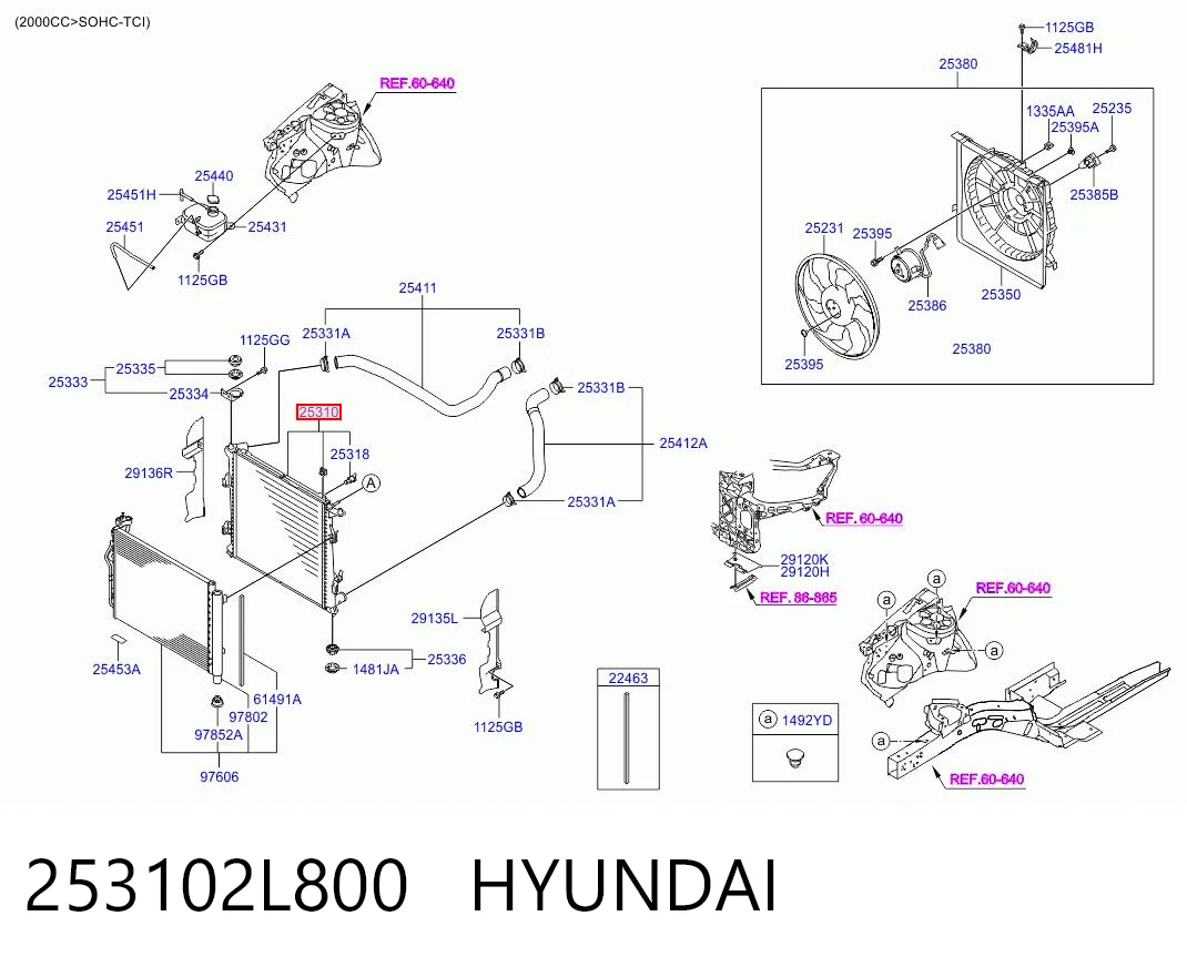 253102L800 HCC Радіатор охолодження двигуна