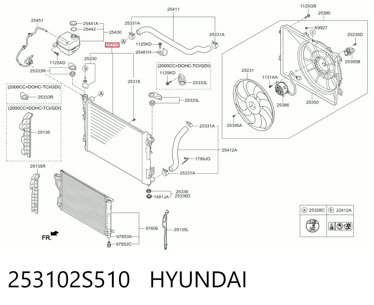 Радіатор охолодження двигуна на Hyundai Ix35  LM