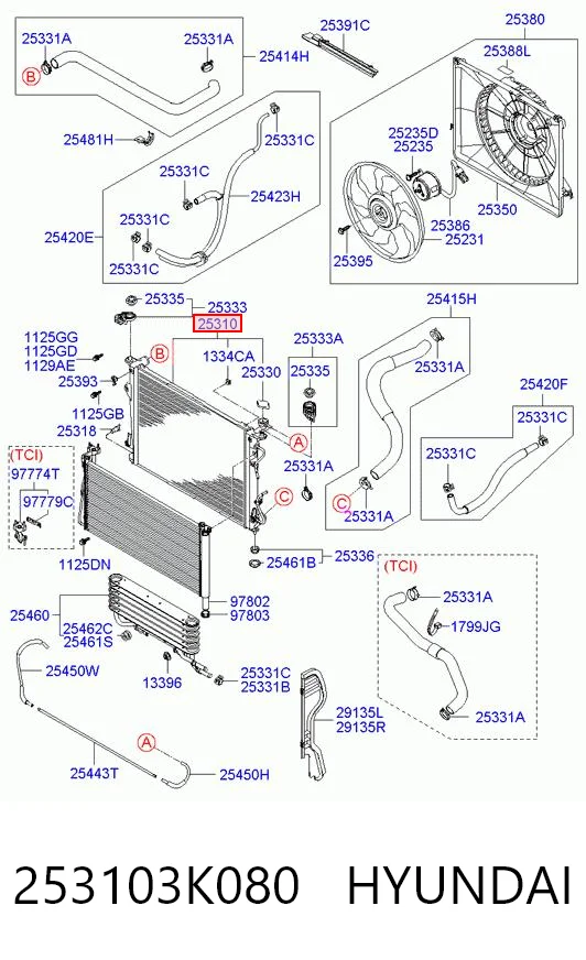 Радіатор охолодження Lynxauto RB1069