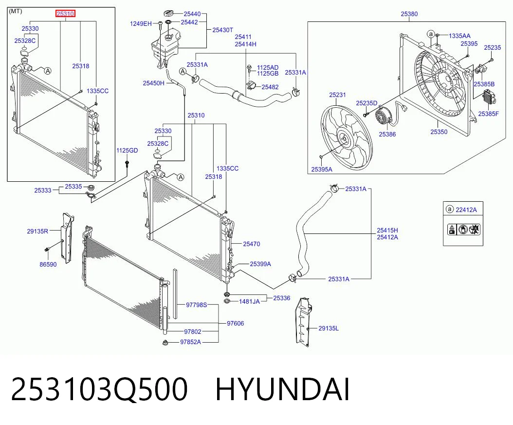 253103Q500 Hyundai/Kia Радіатор охолодження двигуна
