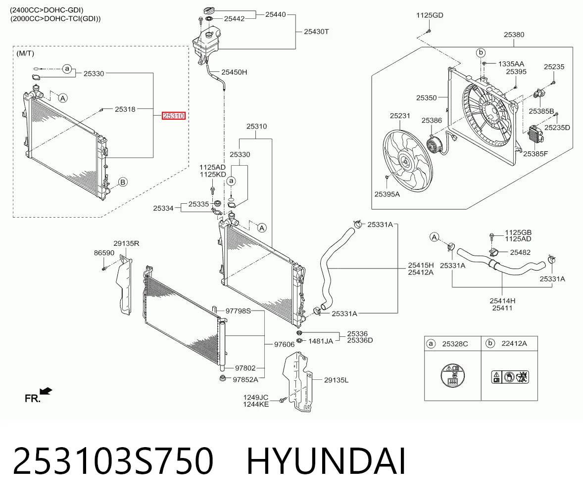 253103S750 Hyundai/Kia Радіатор охолодження двигуна