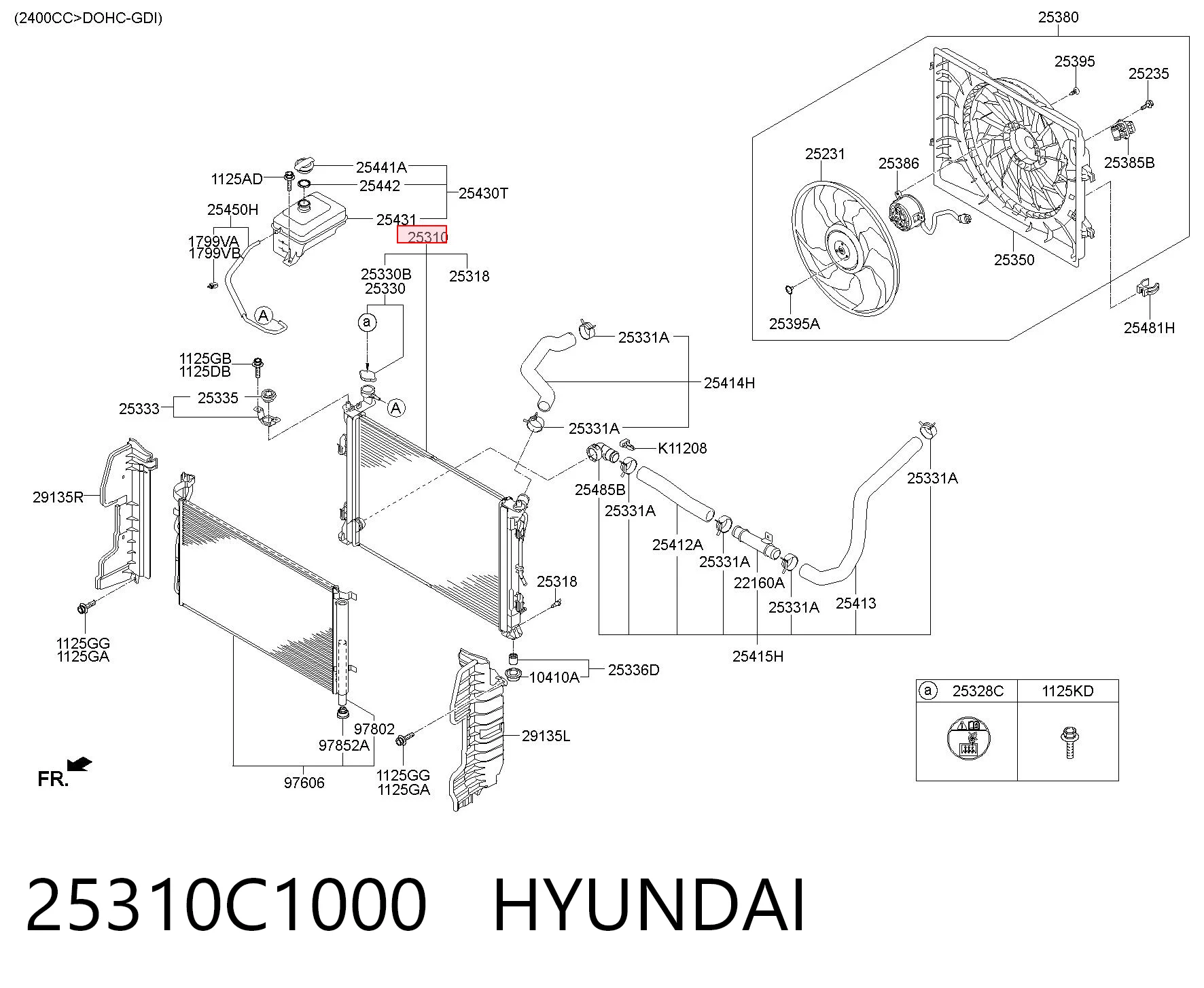 Радіатор охолодження двигуна на Hyundai Sonata VII LF