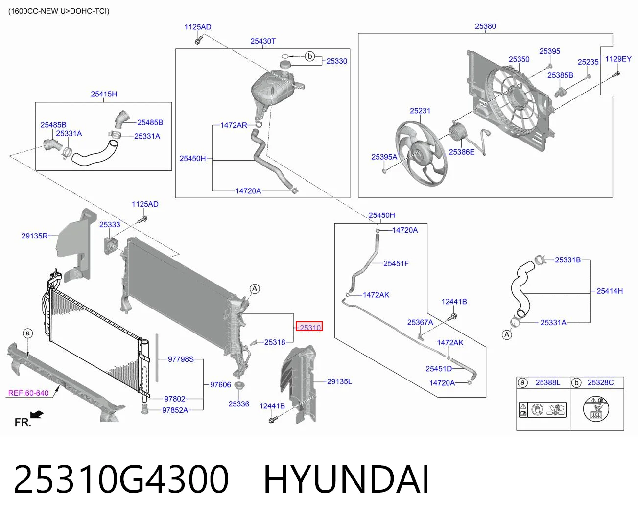 25310G4300 Hyundai/Kia Радіатор охолодження двигуна