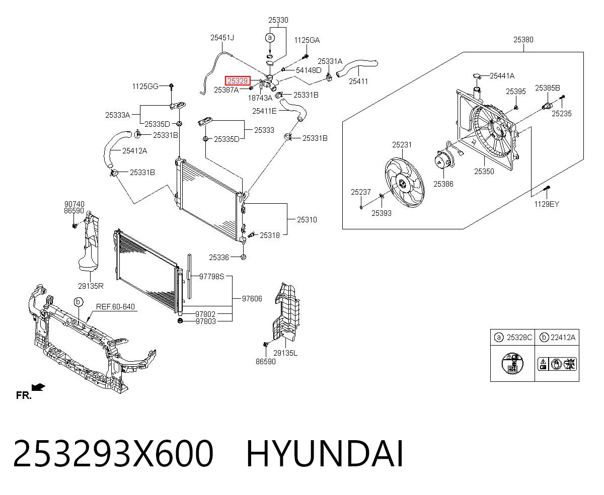 253293X600 Hyundai/Kia Шланг термостата