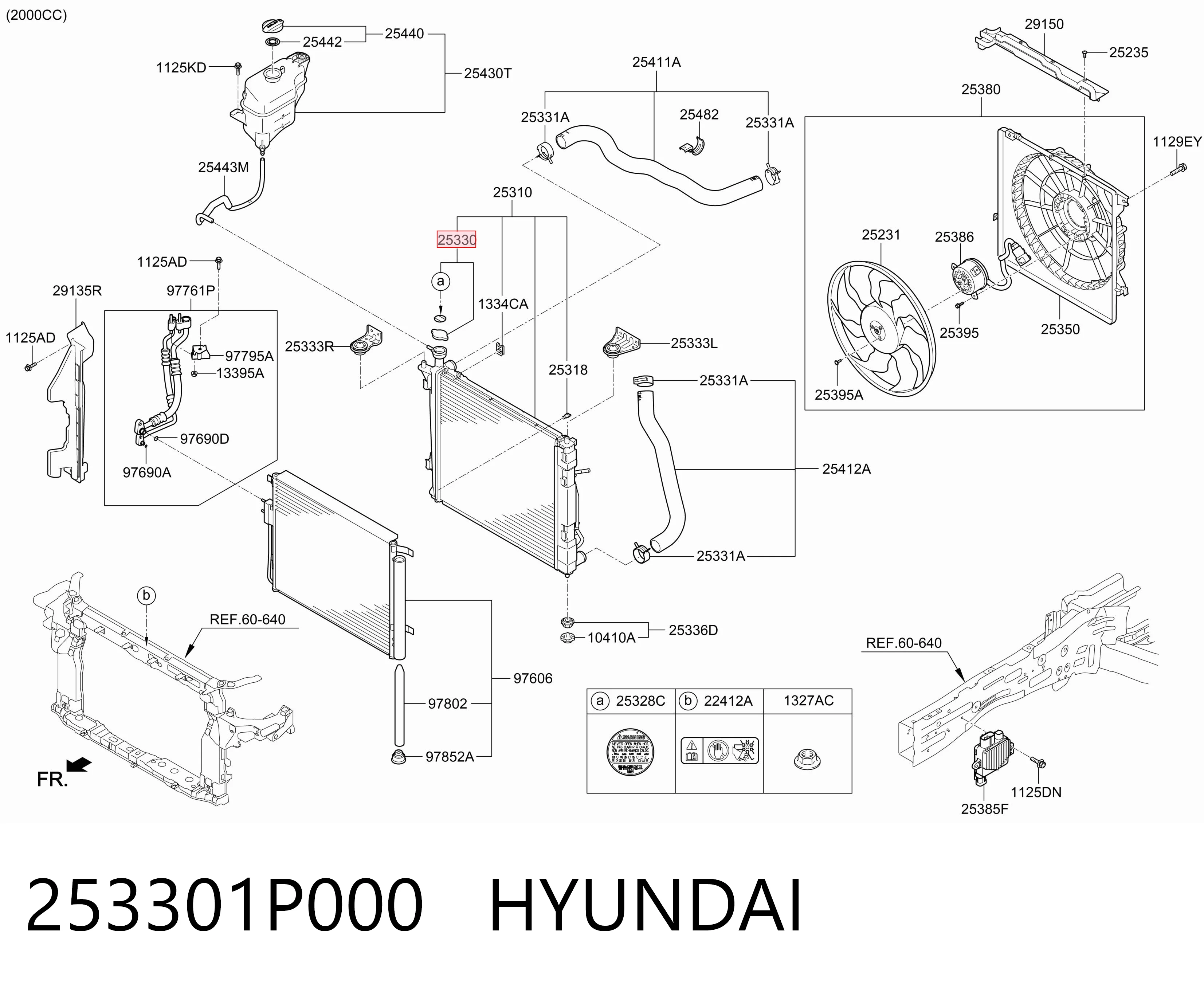 253301P000 Hyundai/Kia Кришка / пробка радіатора