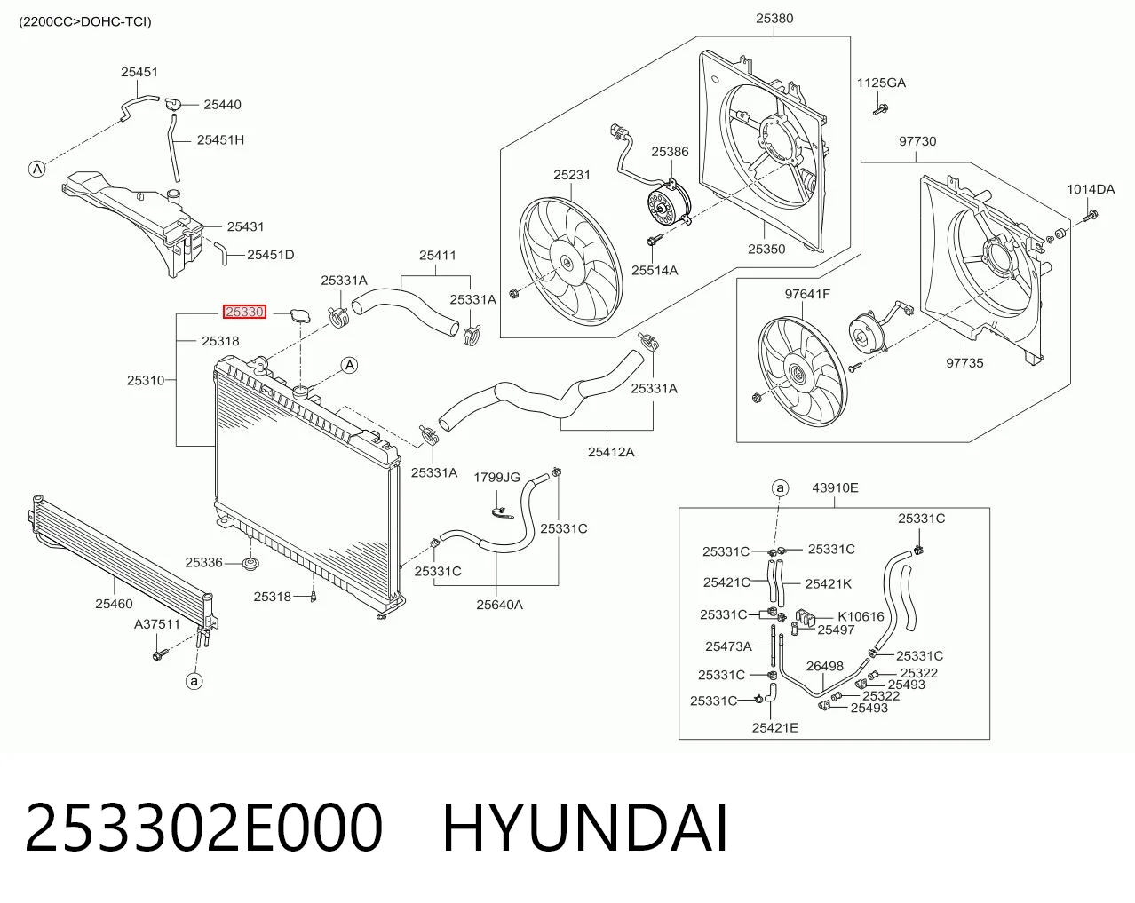 253302E000 Hyundai/Kia Кришка / пробка радіатора