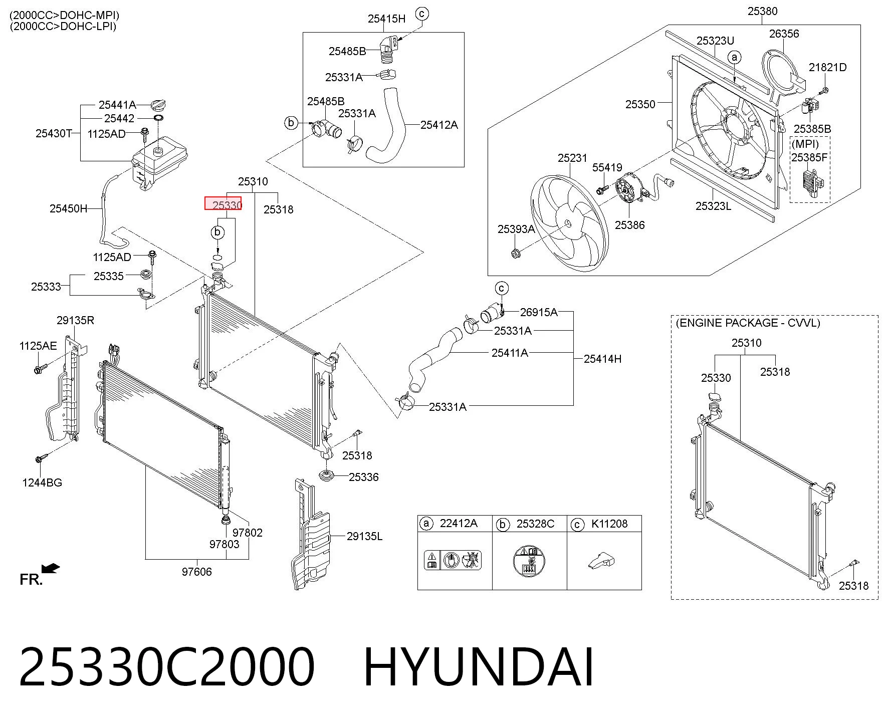 25330C2000 Hyundai/Kia Кришка / пробка радіатора