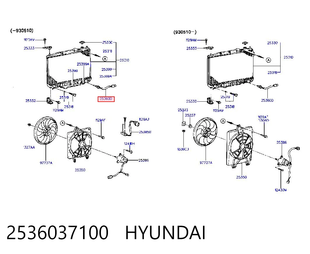 Датчик радіатора на Hyundai Accent I 