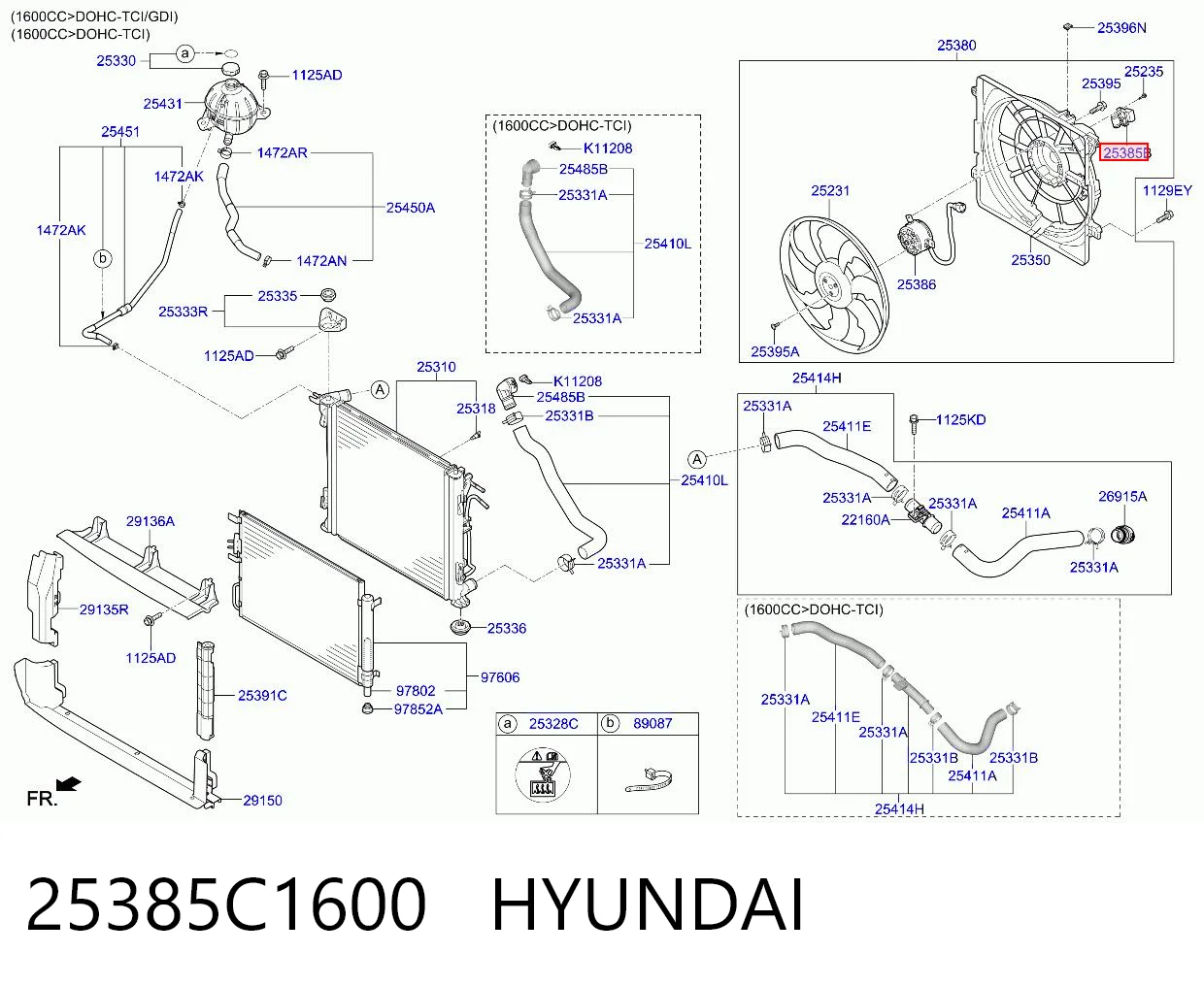 25385C1600 Hyundai/Kia Регулятор оборотів вентилятора