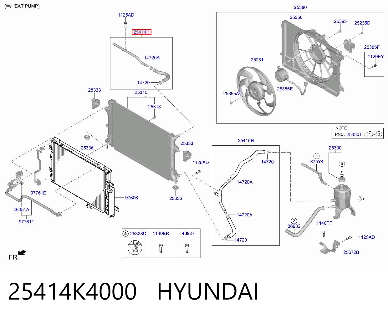 25414K4000 Hyundai/Kia Патрубок системи охолодження