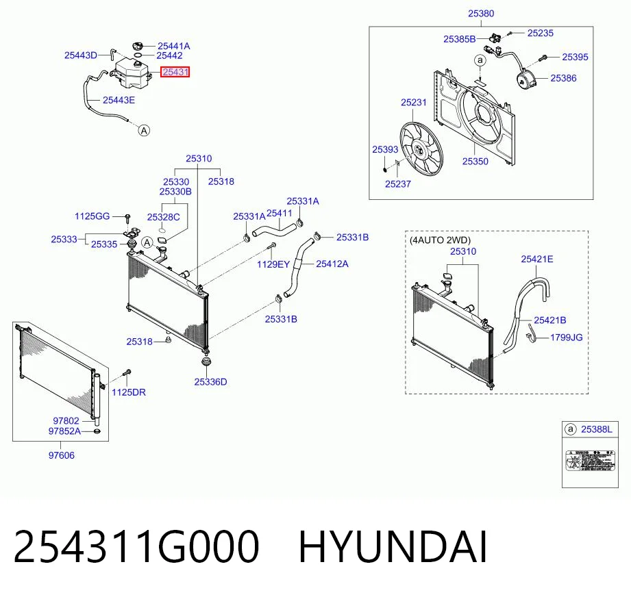 Розширювальний бачок охолодження на Hyundai Accent III MC
