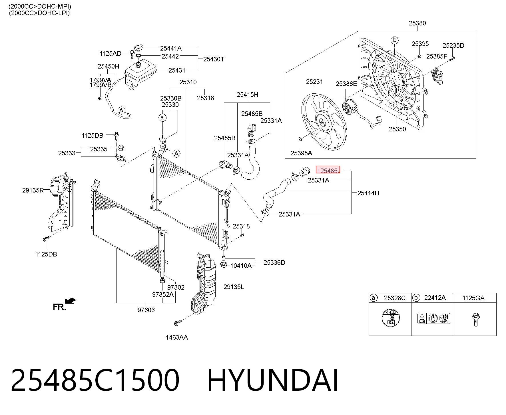 25485C1500 Hyundai/Kia Водопровідна труба