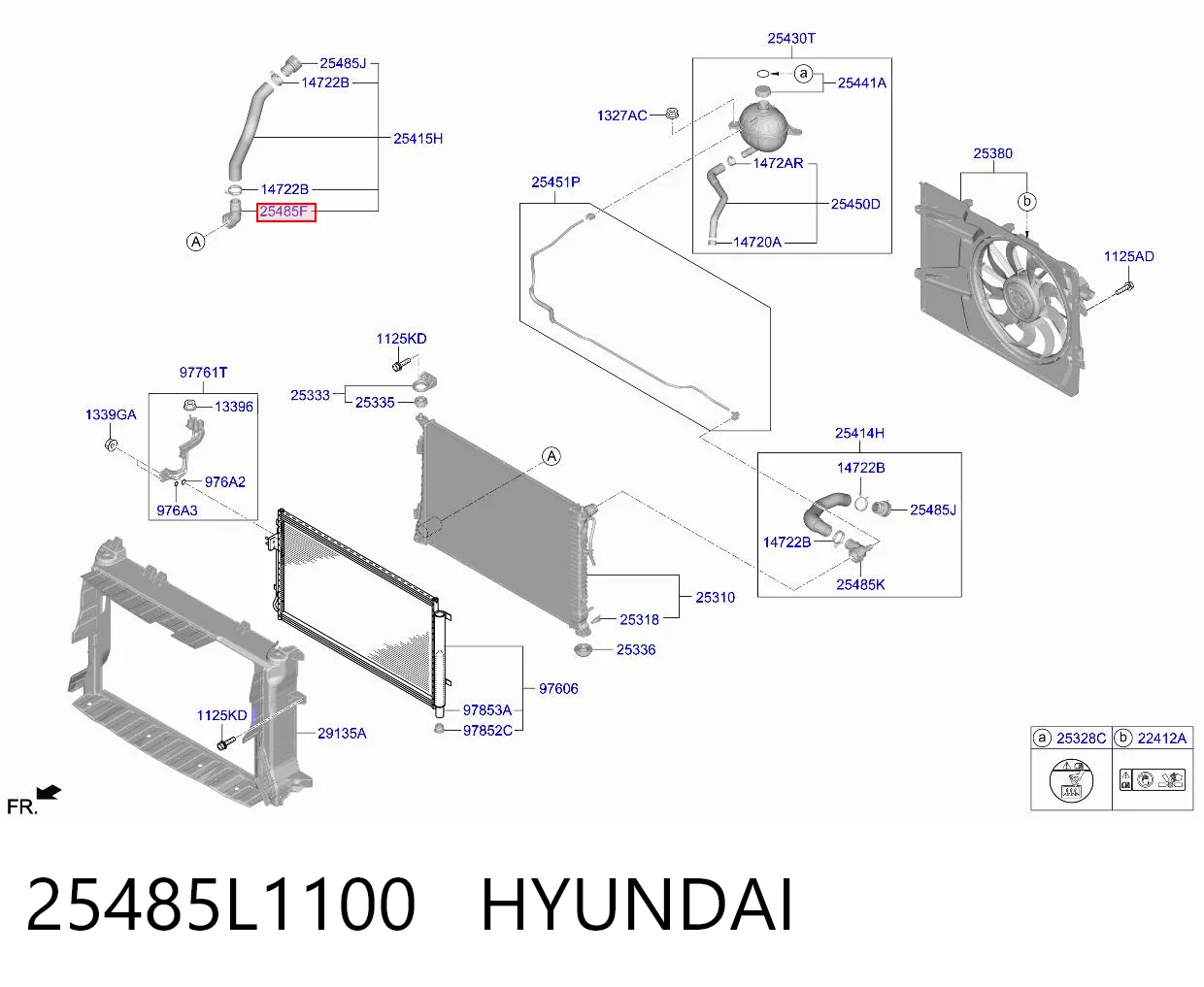 25485L1100 Hyundai/Kia Водопровідна труба