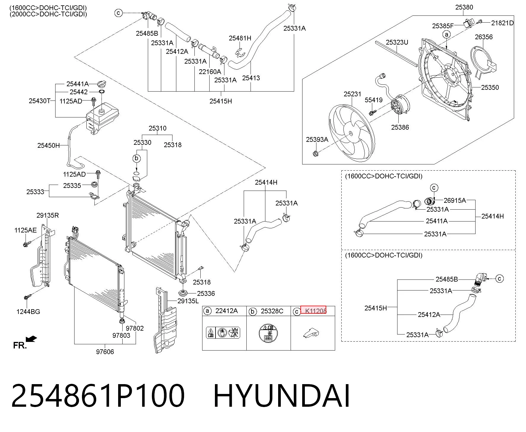 254861P100 Hyundai/Kia 