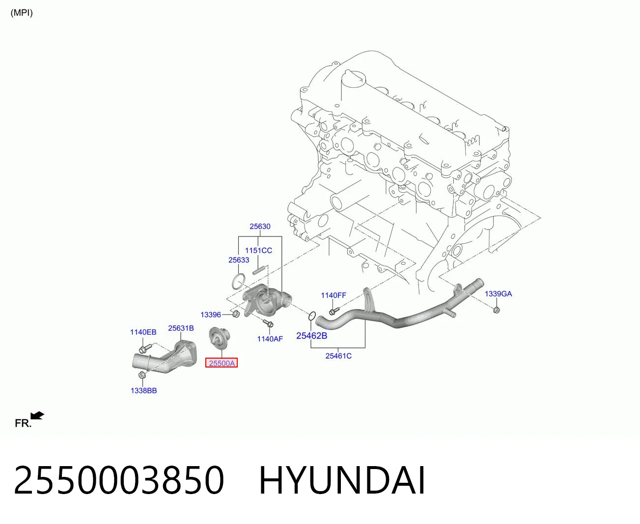 2550003850 Hyundai/Kia Авто термостат