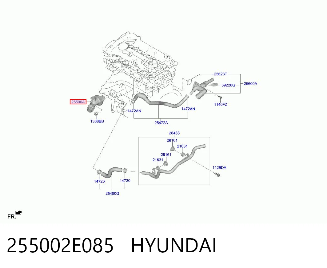 Авто термостат на Hyundai Elantra VI AD