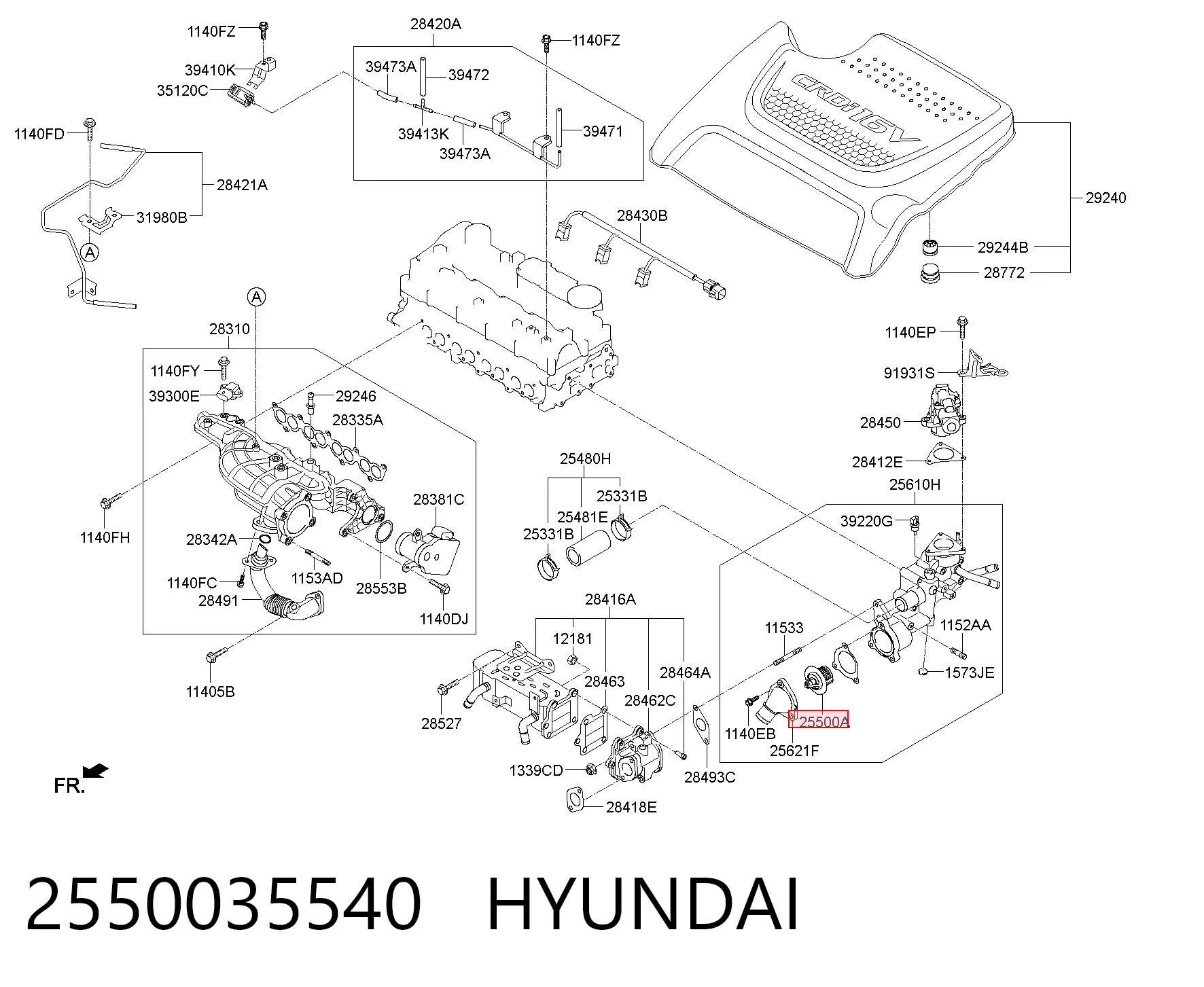 Автомобільний термостат Hyundai Tucson II позашляховик (TM) (2010 - 2015) ціна, від 13.72 USD