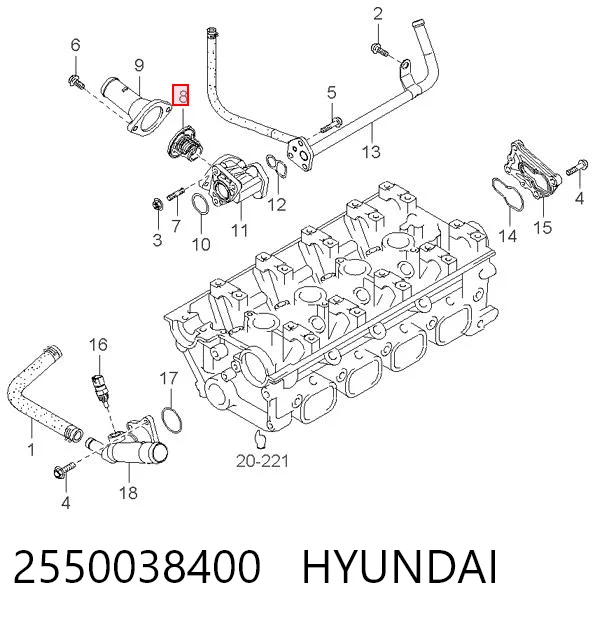 Автомобільний термостат Hyundai H-1 STAREX Starex автобус (2001 - 2004) ціна, від 6.28 USD