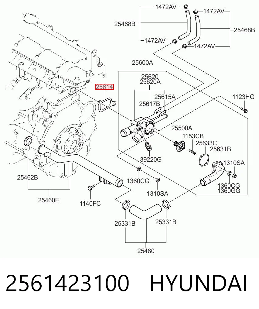 Прокладка корпусу термостата Mercedes A2561423100 ціна, від 3.15 USD