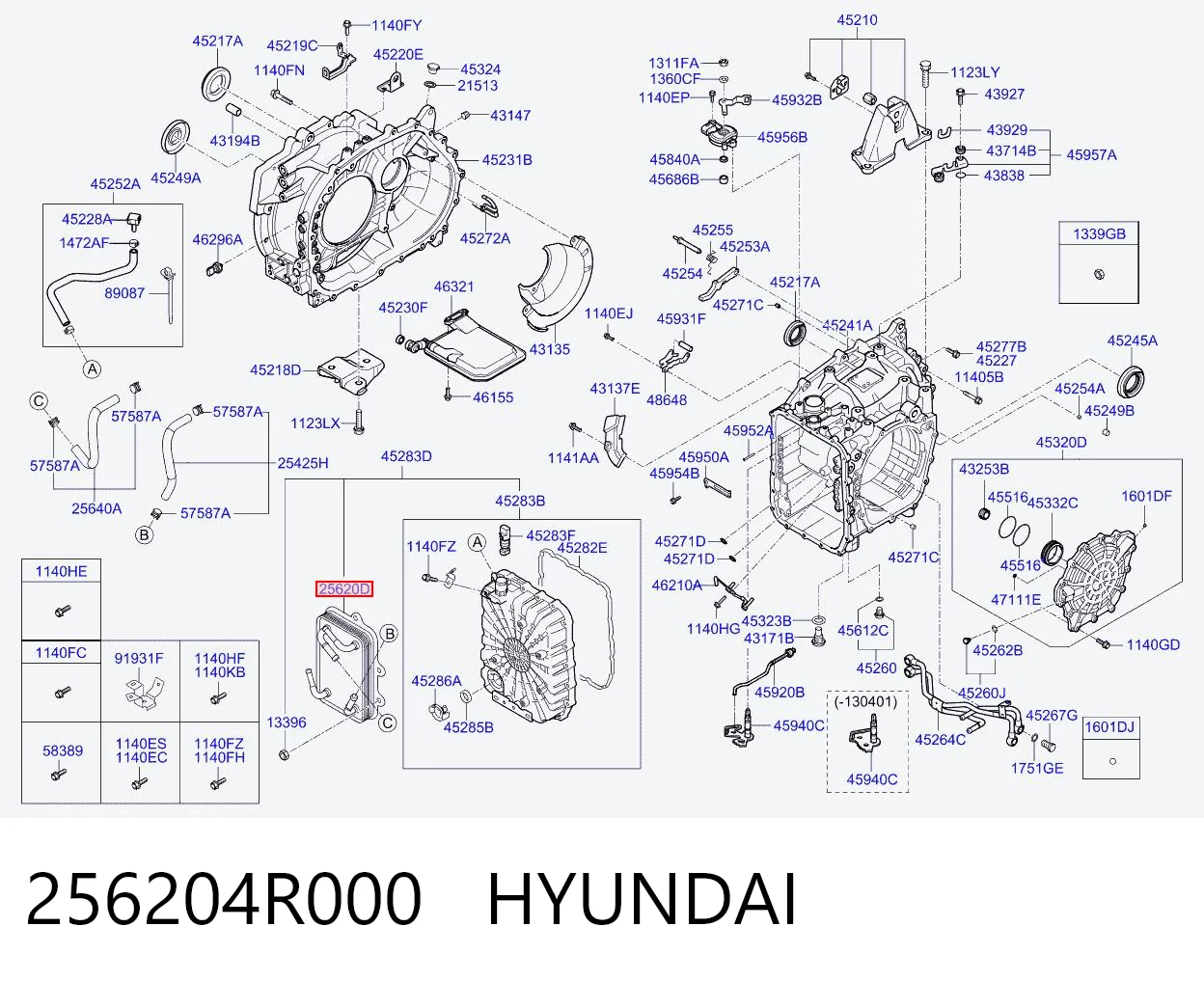 256204R000 Hyundai/Kia Радіатор охолодження, АКПП
