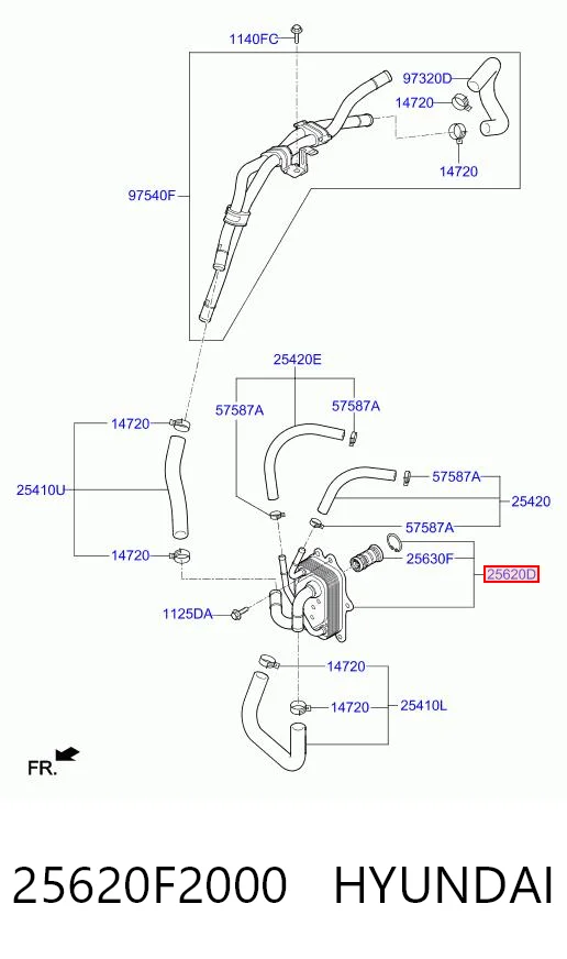 25620F2000 Hyundai/Kia Радіатор охолодження, АКПП