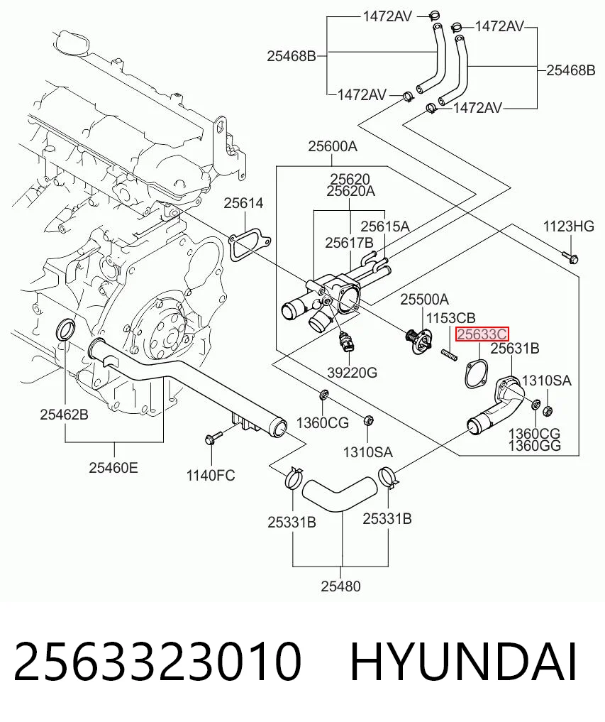 Купити Прокладка термостата Hyundai Sonata V NF