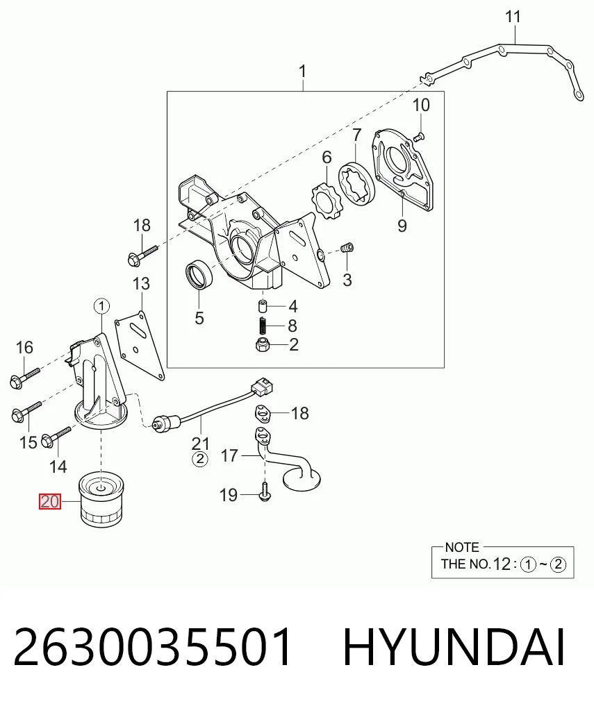2630035501 Hyundai/Kia Фільтр масла