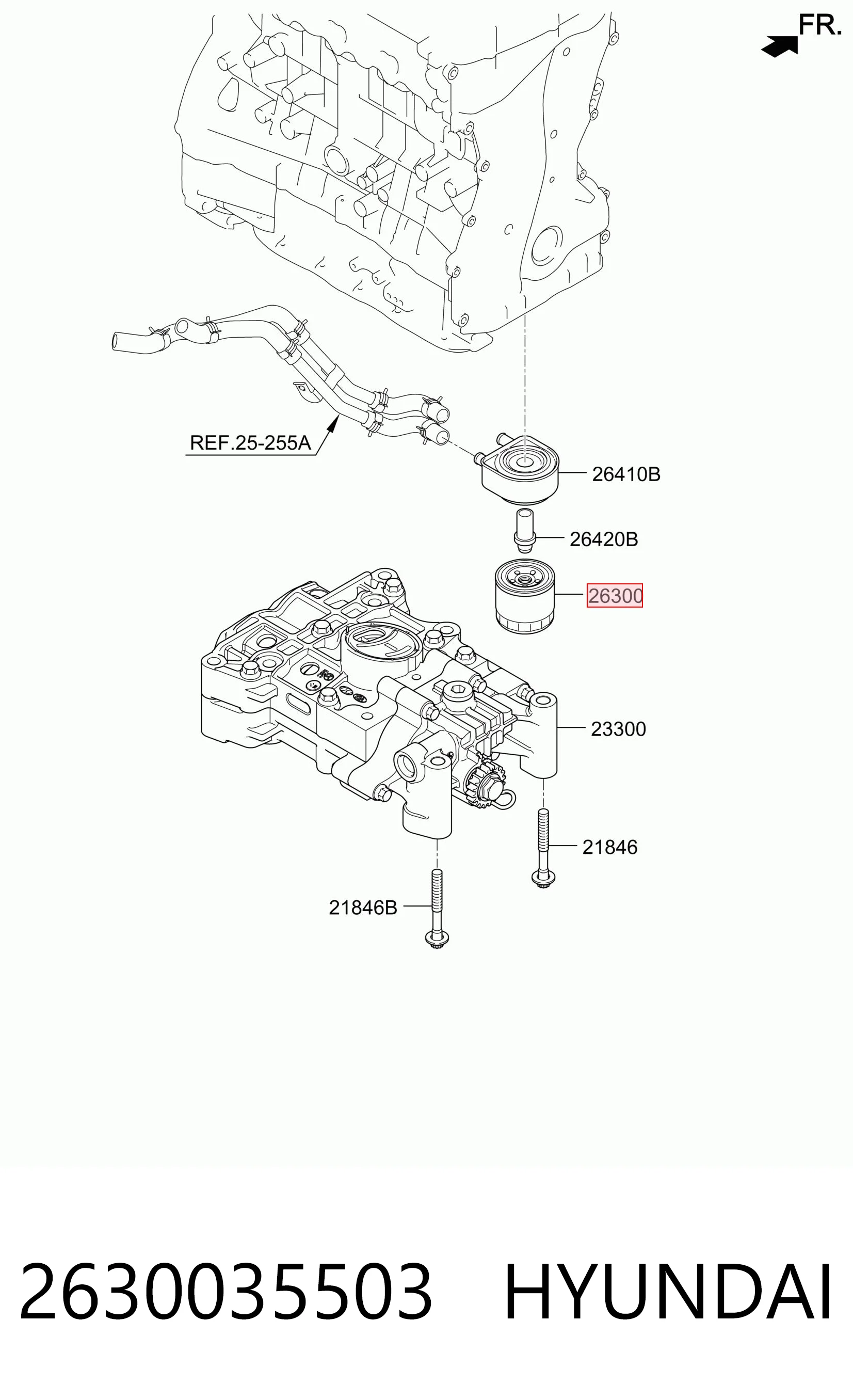 2630035503 Hyundai/Kia Фільтр масла