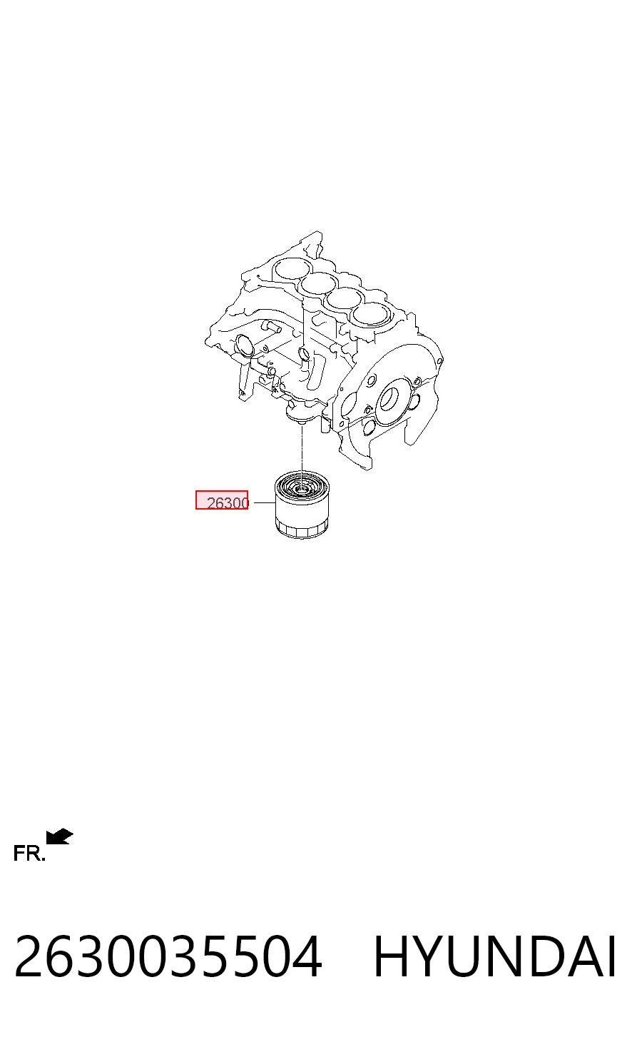2630035504 Hyundai/Kia Фільтр масла