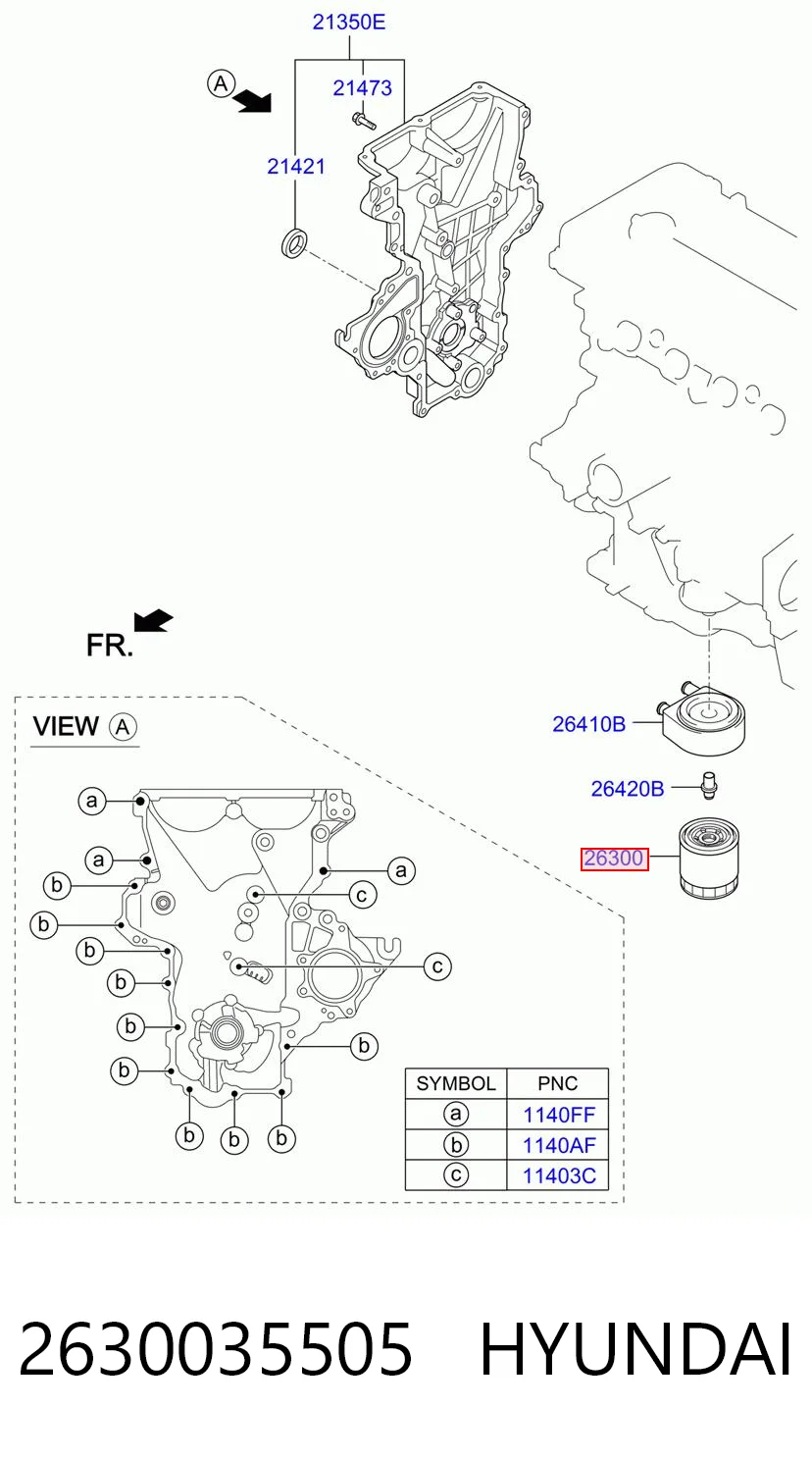 2630035505 Hyundai/Kia Фільтр масла