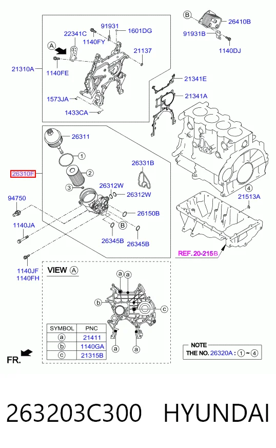 263203C300 Hyundai/Kia Фільтр масла