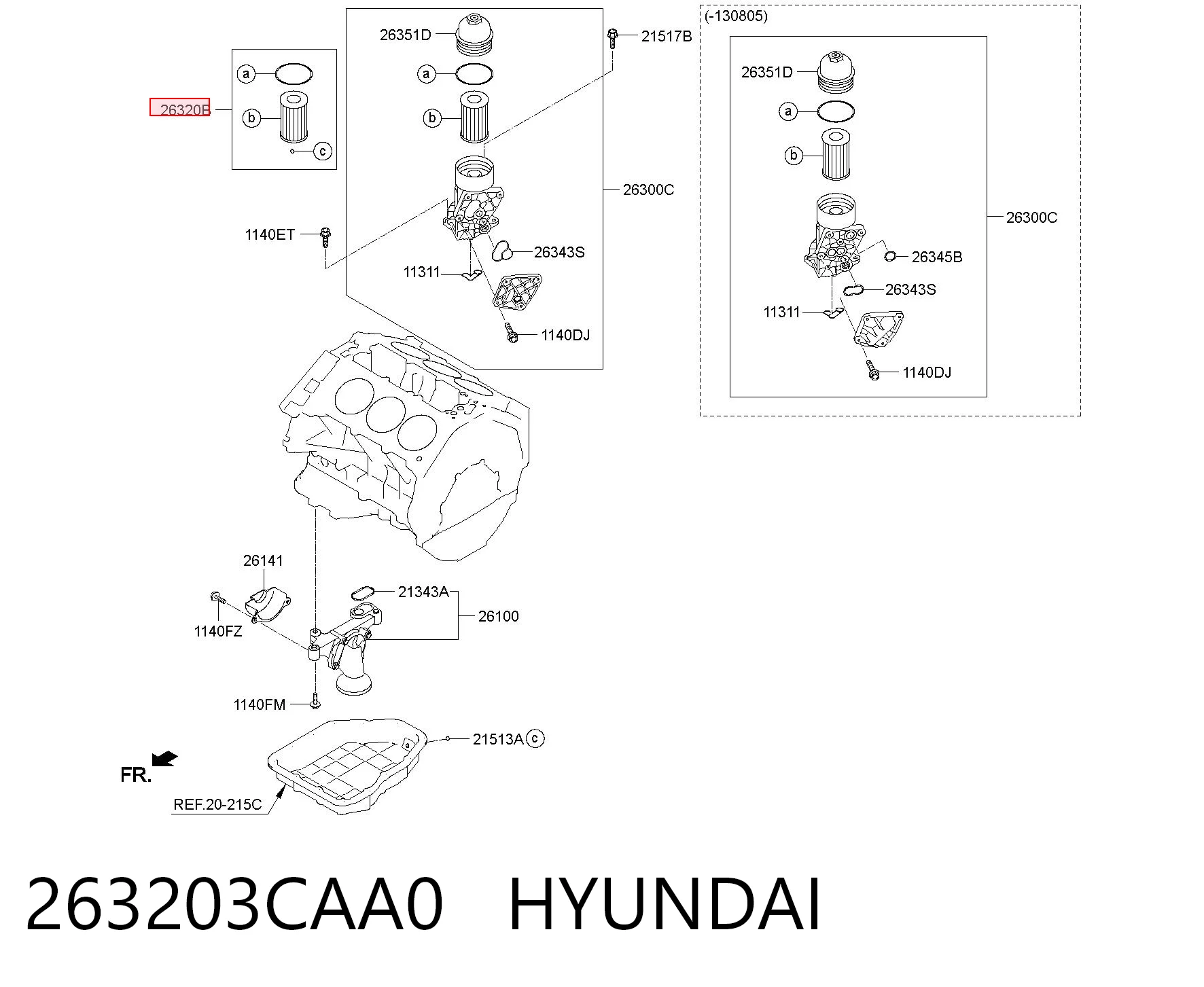 263203CAA0 Hyundai/Kia Фільтр масла