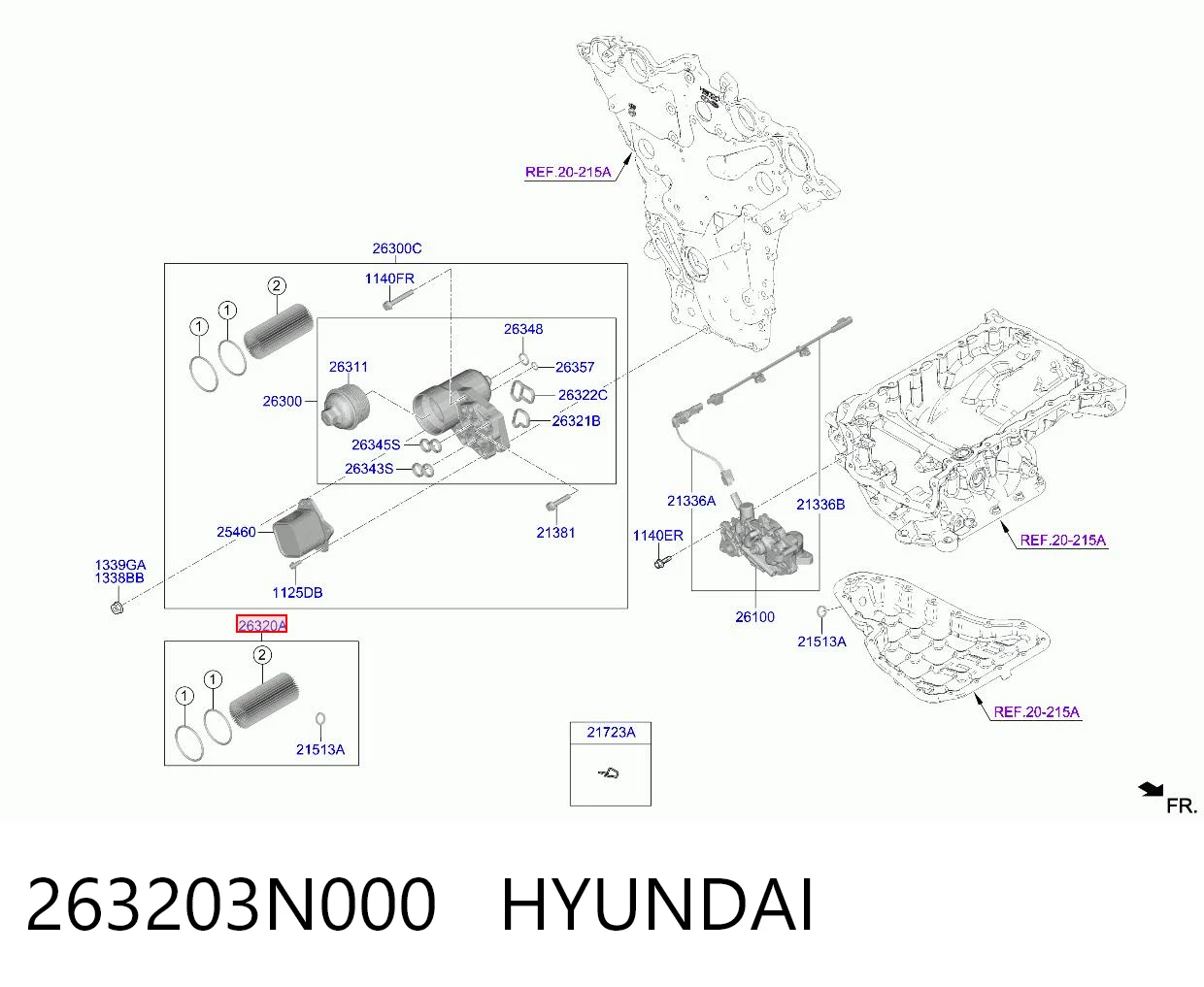 263203N000 Hyundai/Kia Фільтр масла