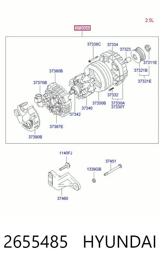 2655485 Hyundai/Kia Авто генератор