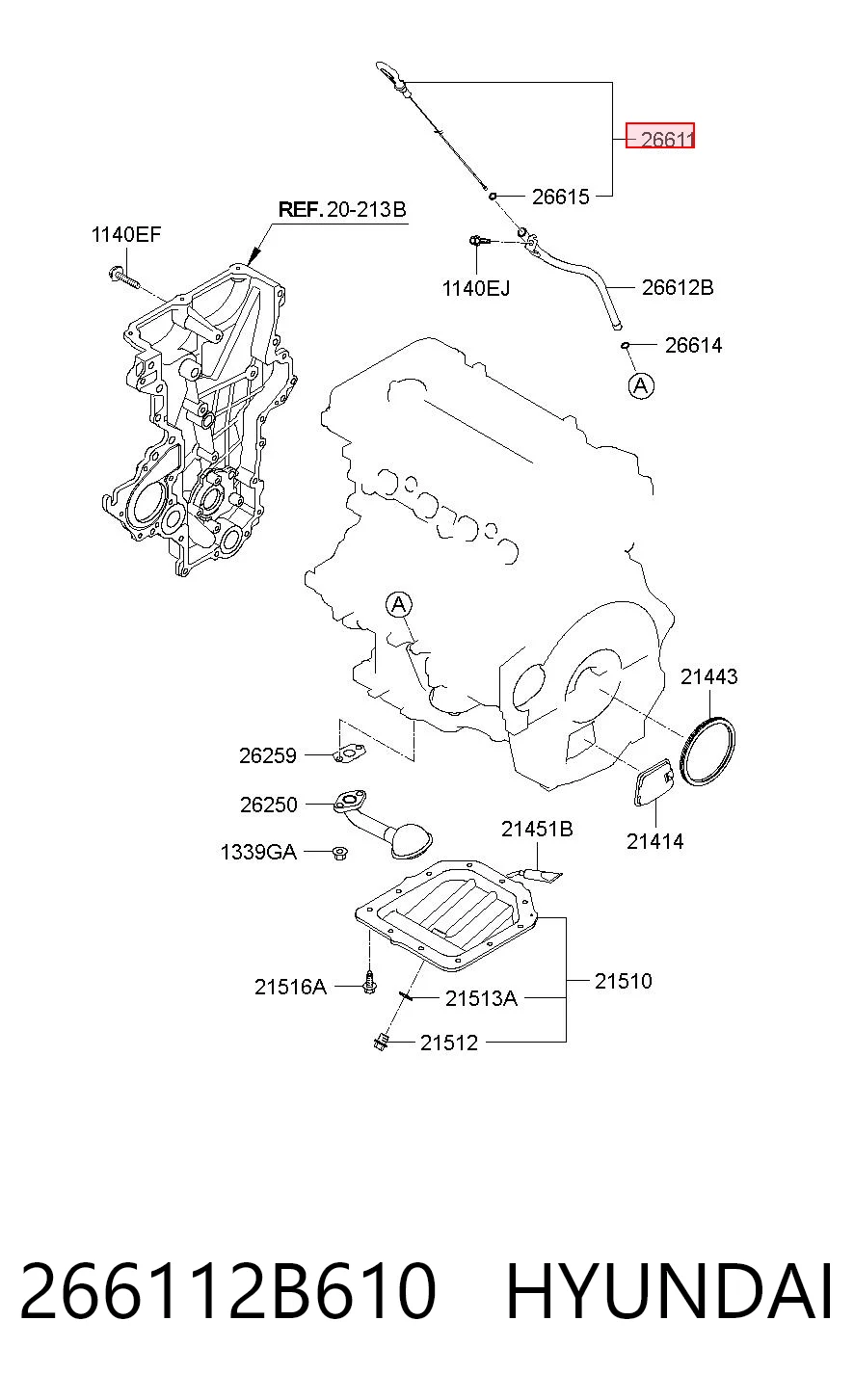 266112B610 Hyundai/Kia Покажчик рівня масла