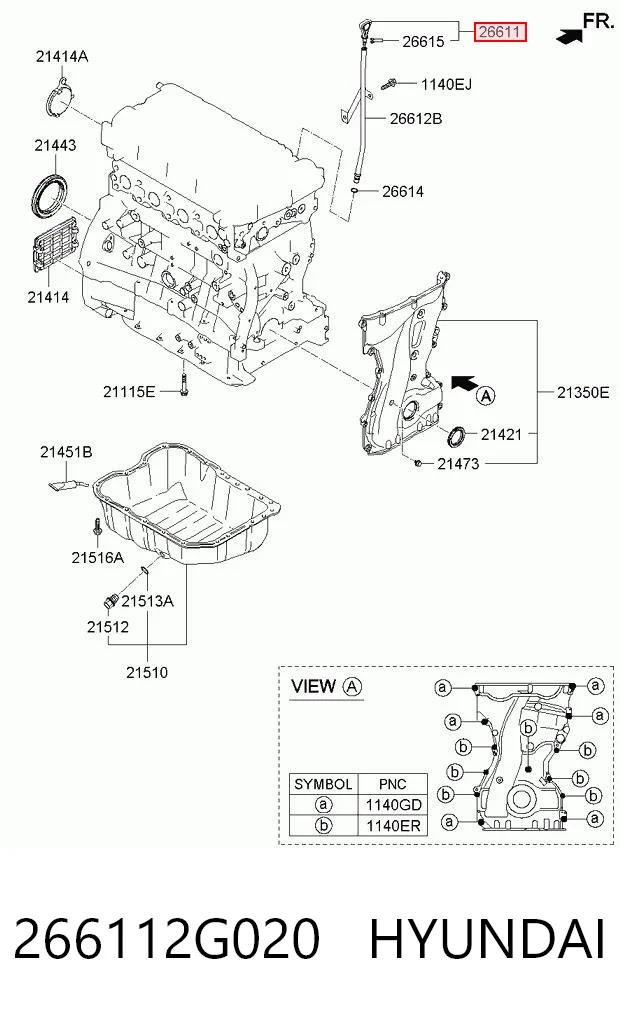 266112G020 Hyundai/Kia Покажчик рівня масла